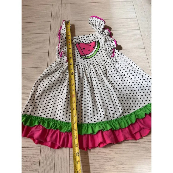 Marie Nicole Clothing girls polka dot watermelon flutter‎ sleeve dress. Size XXL - Picture 4 of 8
